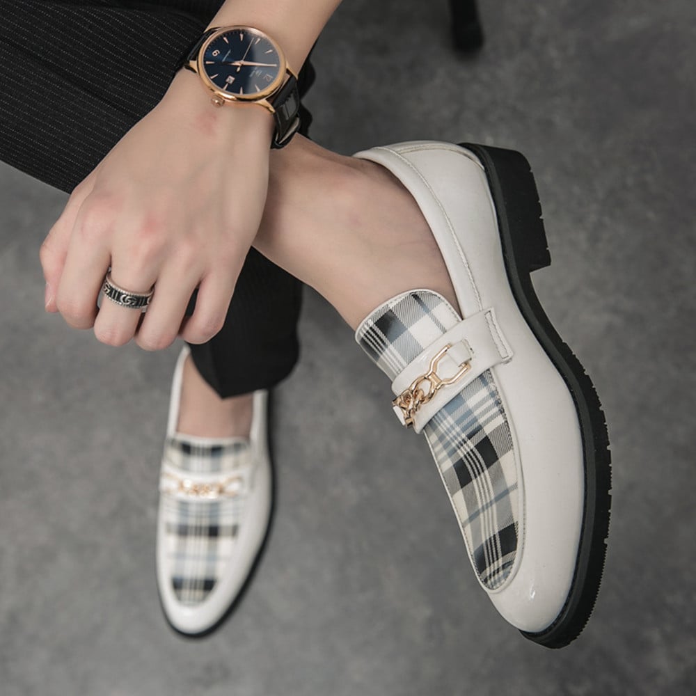 Men's Pointed Toe Leather Casual Business Shoes