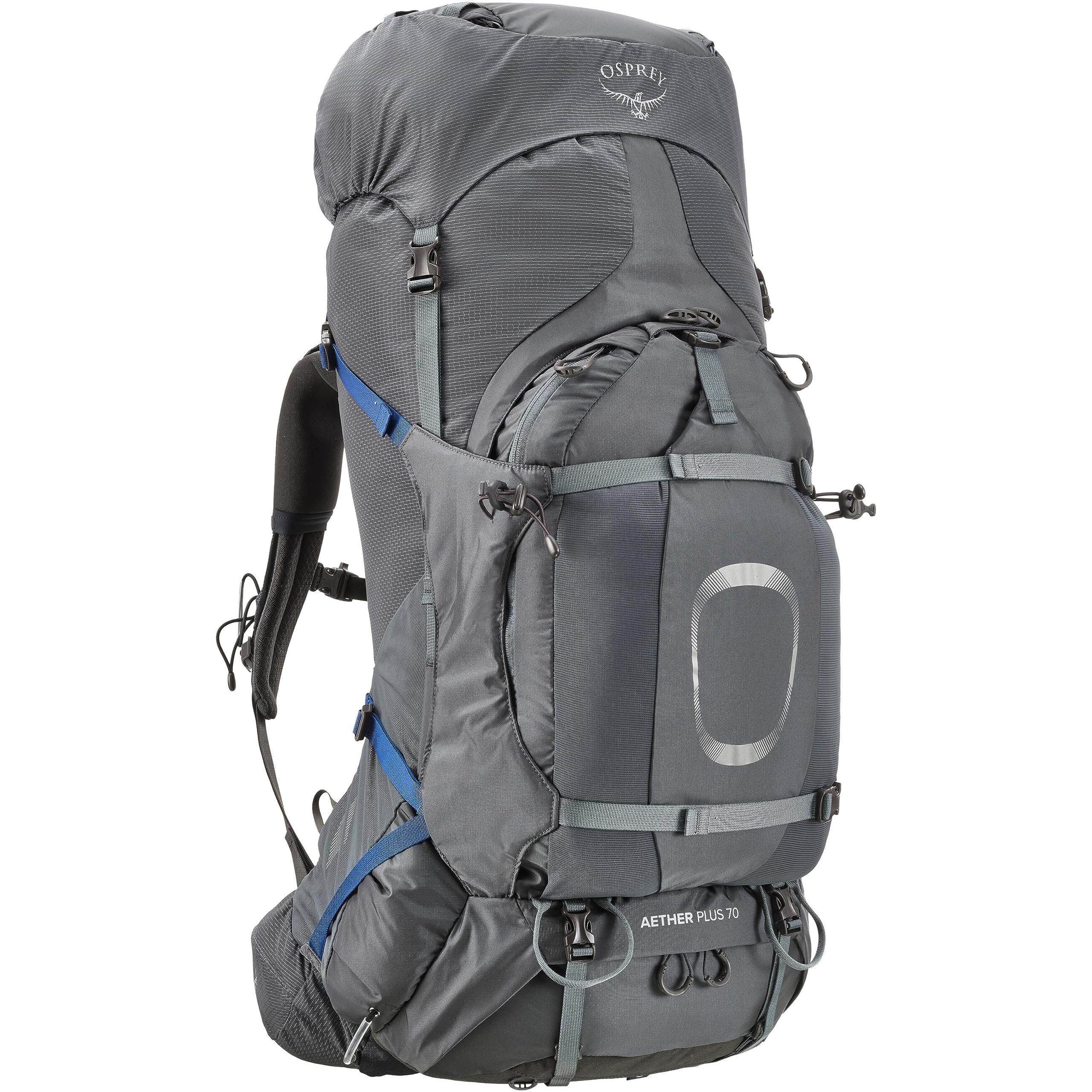 Osprey Aether Plus 70L Mens Backpacking Backpack Eclipse Grey L/XL