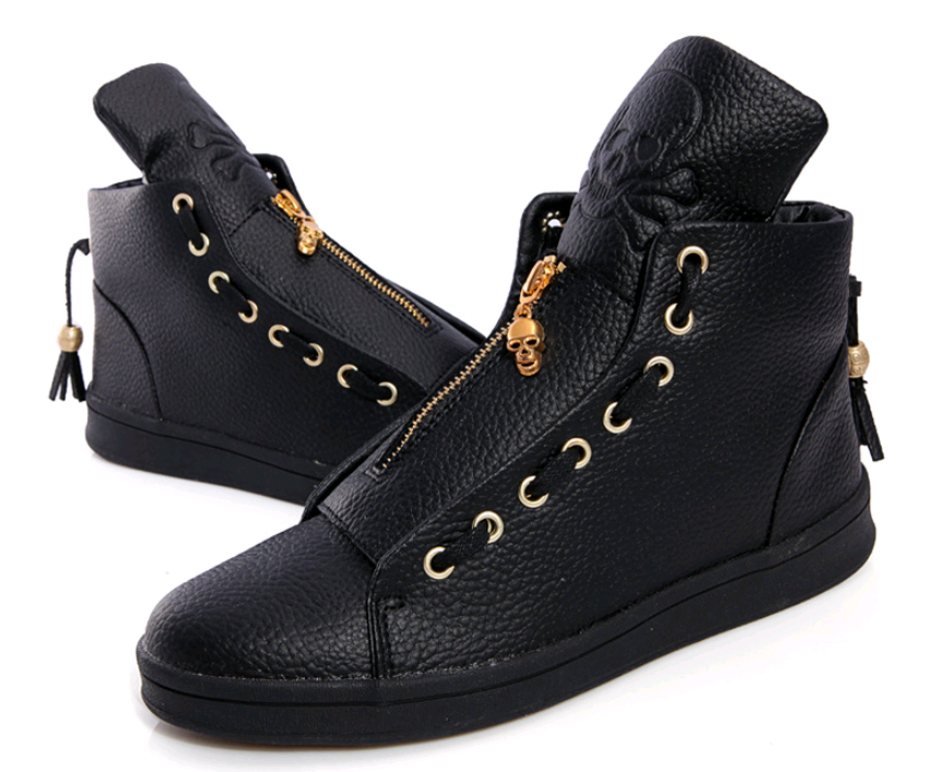 2020 Men's High-Top Skull Sneakers - Stylish Casual Shoes