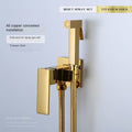 "Wall-Mounted Brass Bidet Sprayer with Titanium Finish"