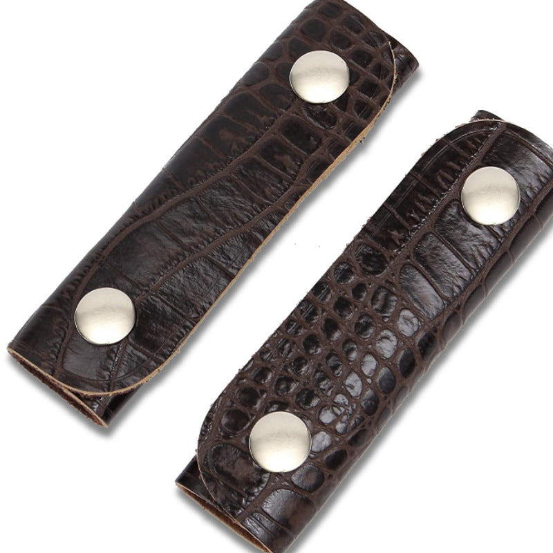 Detachable Leather Bag Handle with Crocodile Pattern