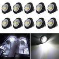 UWDESY 10 Pcs White Waterproof Round Marine Boat LED LightUtility Boat Interior LightBoat Navigation Deck Courtesy Lights for Yacht Boat Step Cockpit Bow Stern Fishing Pontoon Sailboat Kayak