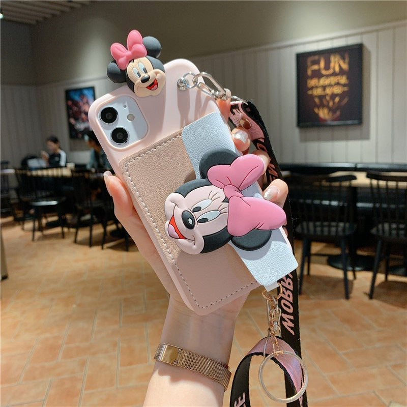 Crossbody Phone Case for iPhone 15/13 with Card Holder