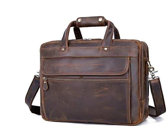 Genuine Leather Executive Briefcase 15.6" (One Piece)