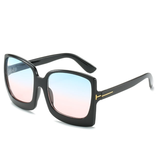 Oversized Gradient Sunglasses for Women UV400 Protection