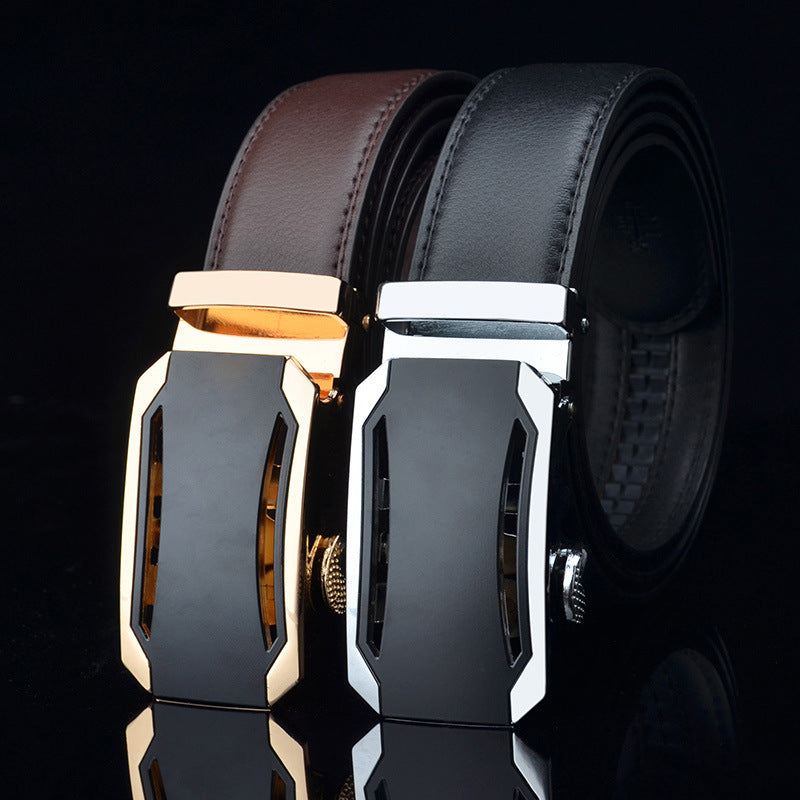 Men's Genuine Leather Automatic Buckle Belt (Wholesale)