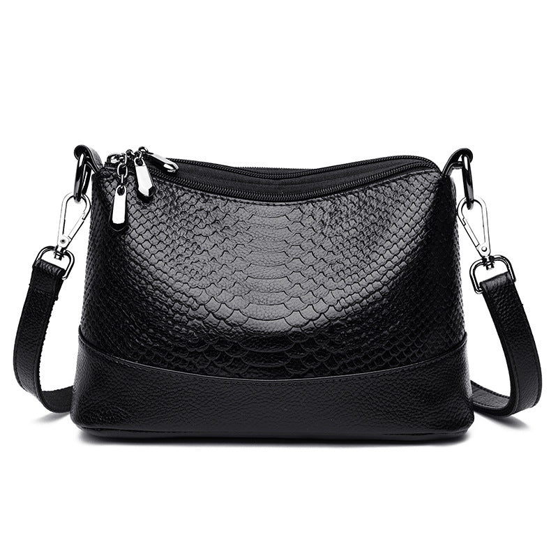 Women's Retro Crocodile Pattern Shoulder Crossbody Bag