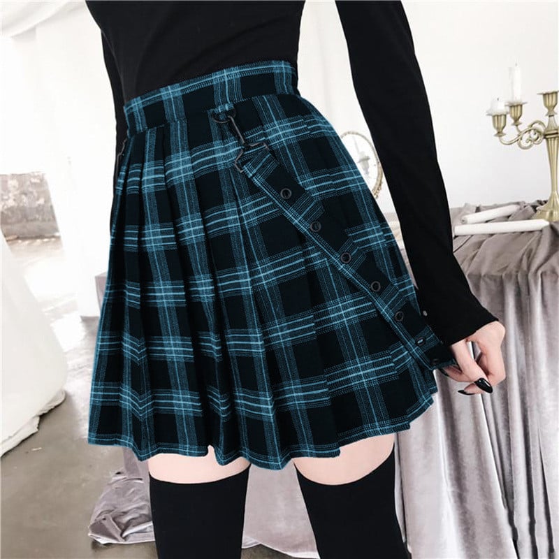 High Waist A-Line Pleated Skirt