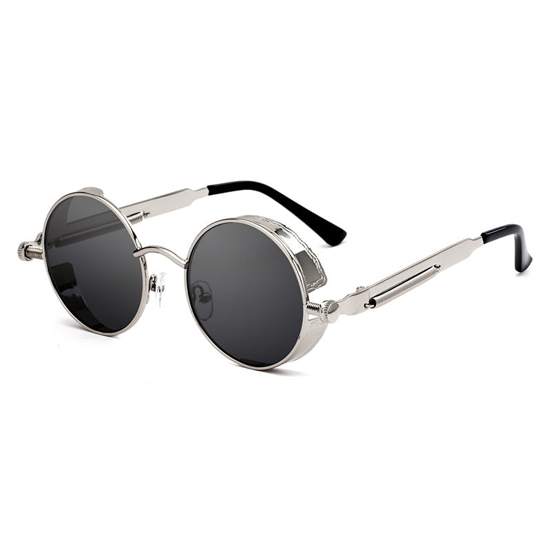 Metal Frame Retro Round Sunglasses for Men and Women