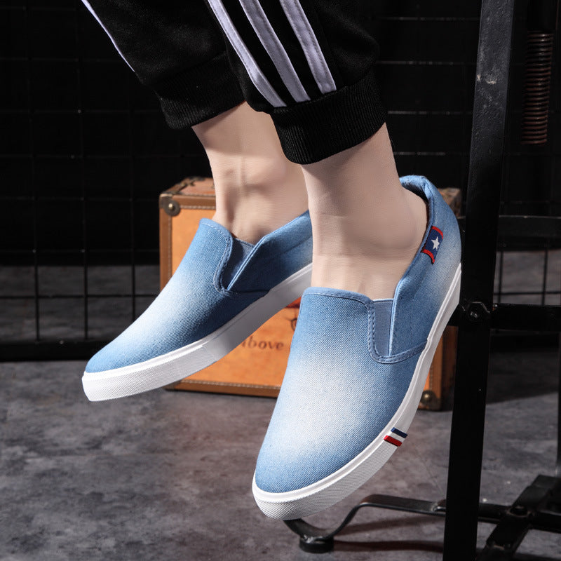 Men's Casual Low Top Denim Canvas Shoes