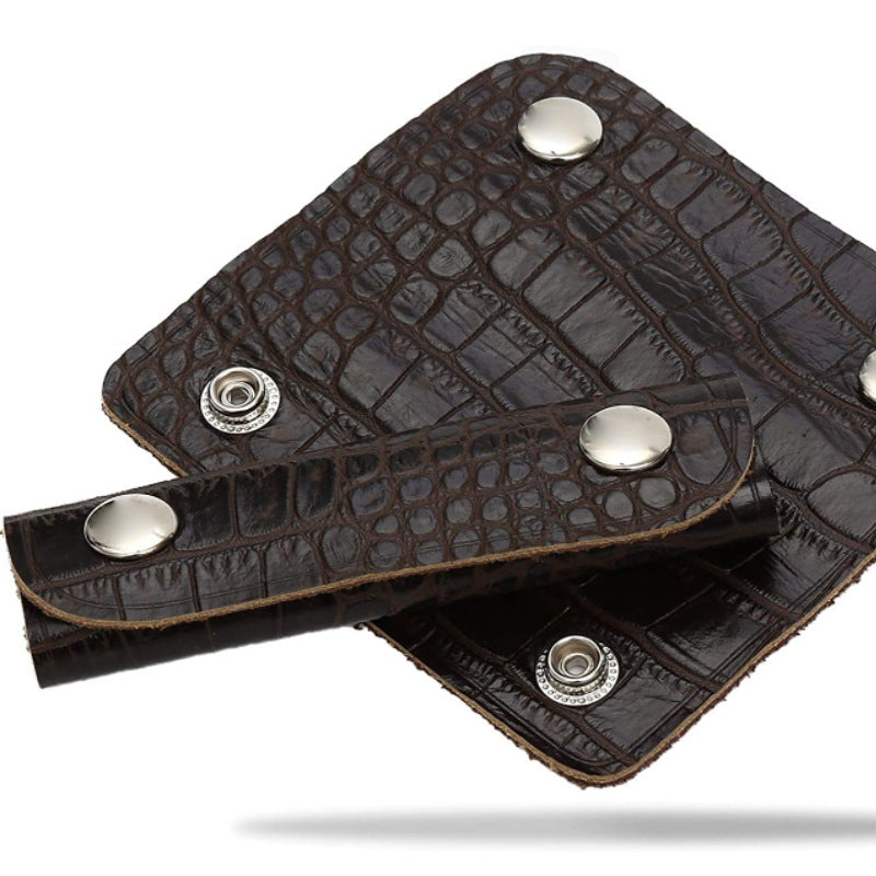 Detachable Leather Bag Handle with Crocodile Pattern