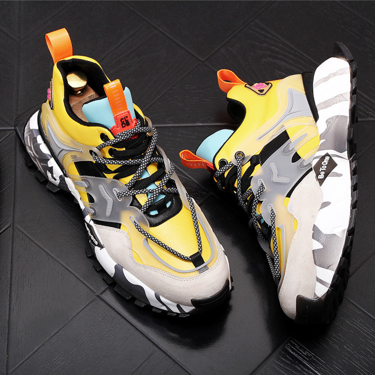 Fashionable Thick-Soled Men's High-Top Sneakers