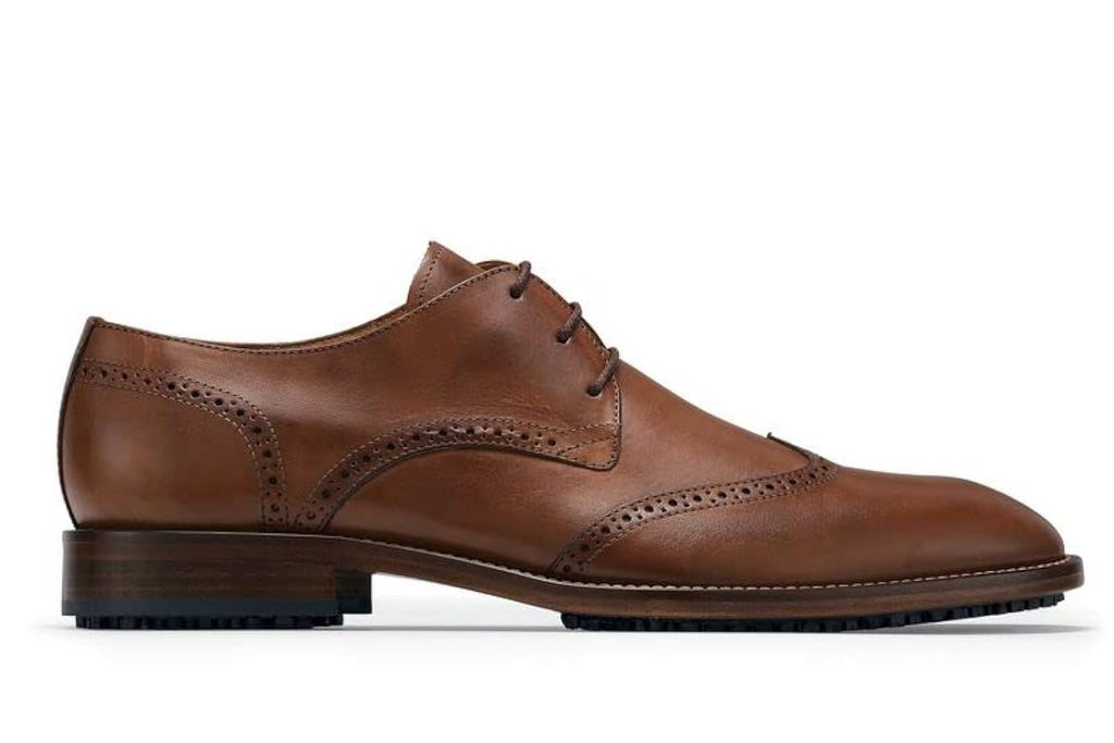Shoes for Crews Bronson Mens Lightweight Work Shoes Slip Resistant Water Resistant Brown Size 10.5