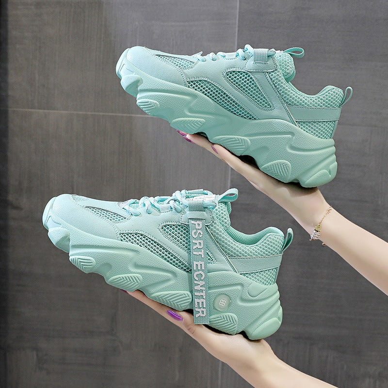 2020 Women's Leather Dad Shoes - Breathable Casual Sneakers