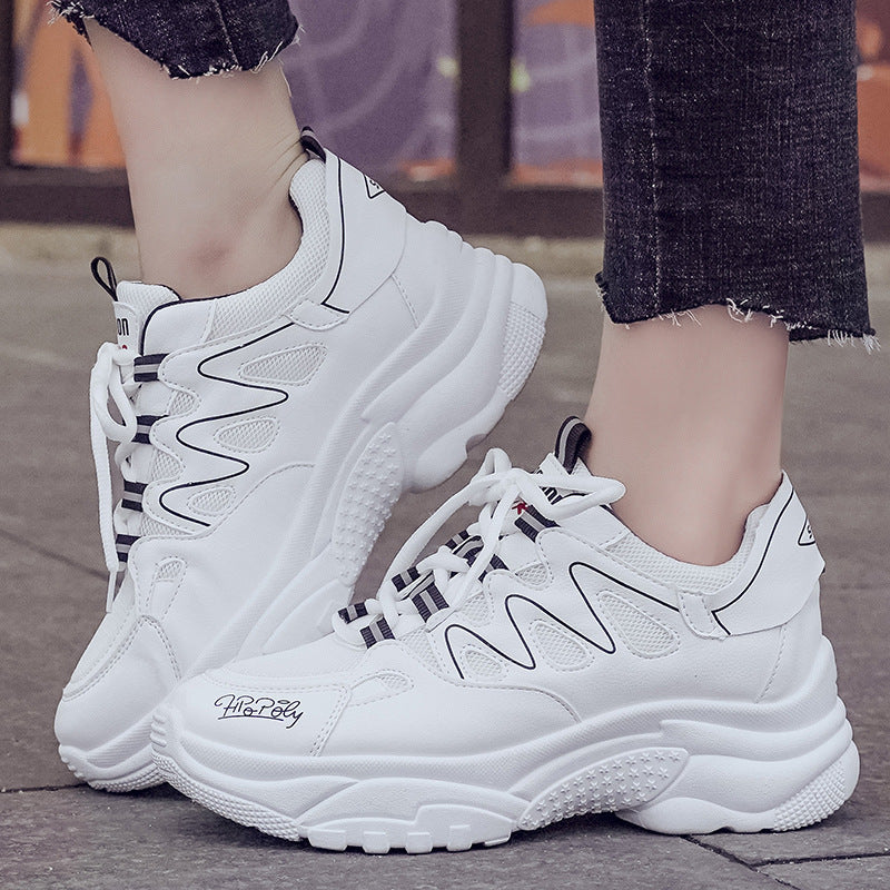 Women's Korean Style Thick Sole Sneakers (Platform)