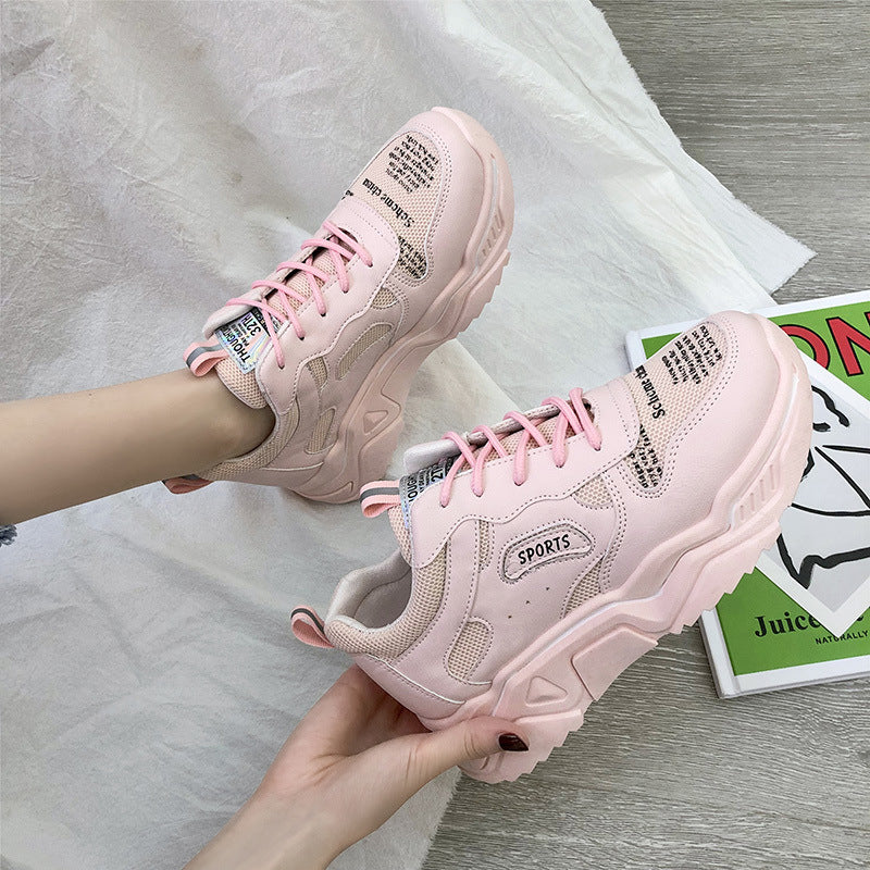 Korean Style Women's Platform Casual Dad Sneakers