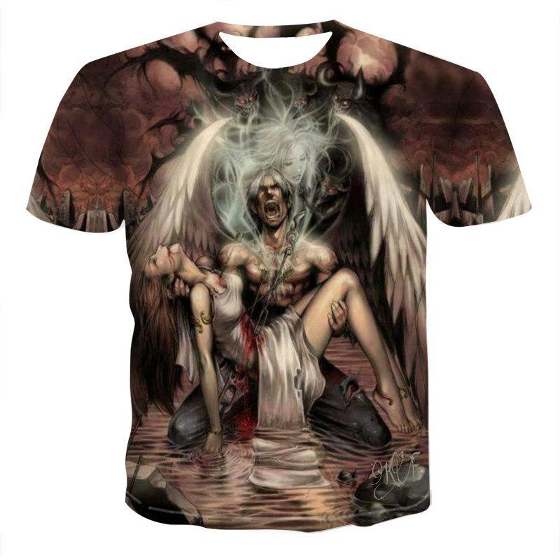 Digital Print 3D Short Sleeve T-Shirt