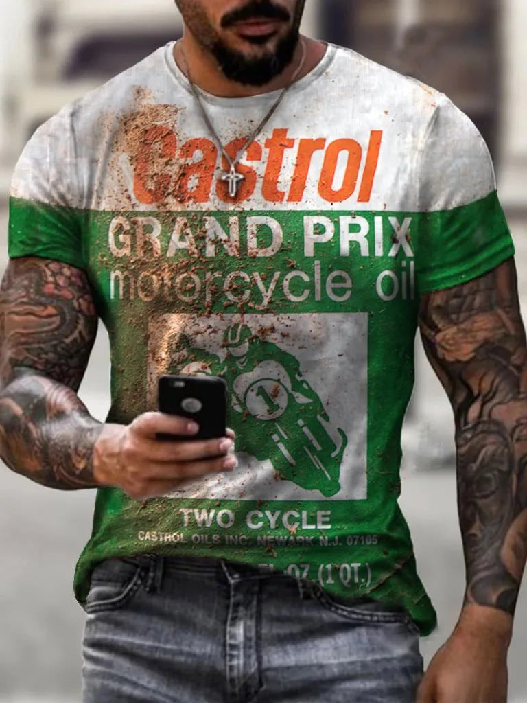 Men's Casual 3D Digital Print Short Sleeve T-Shirt